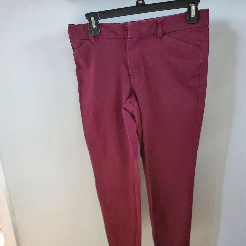 Gap, Ruby Wine, Slim City Crop, 6R, EUC